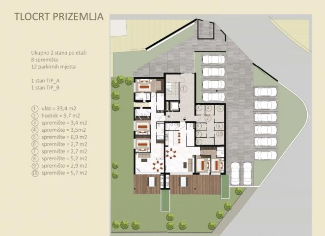 Istrien, Novigrad - moderne Wohnung mit Meerblick