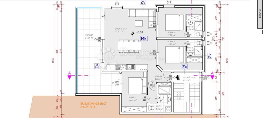 Wohnung Grebaštica, Šibenik - Okolica, 103,90m2