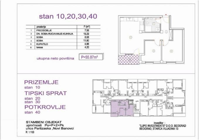 Dvoiposoban stan u Novim Banovcima, 56m2