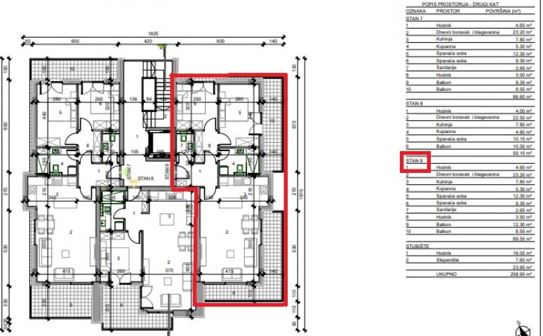 WOHNUNG MIT 2 SCHLAFZIMMERN, NEU GEBAUT IN KAŠTEL