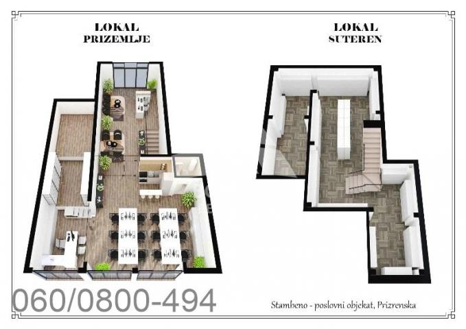 Lokal 212m2 - dve etaže, Prizrenska ID#2920