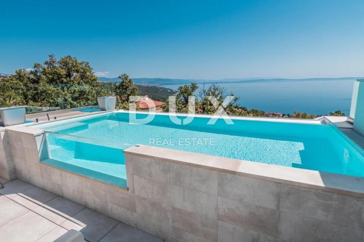 OPATiJA, POBRI- villa 500m2 s panoramskim pogledom na more i bazenom na krovu + okoliš 800m2