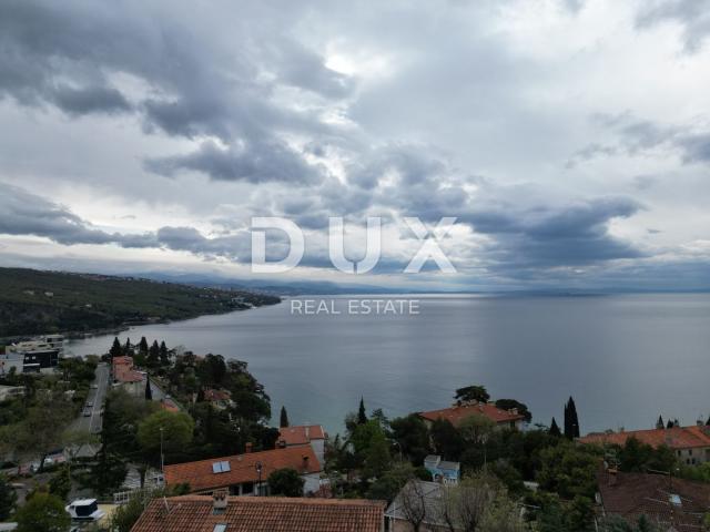 VOLOSKO, OPATIJA- stan 103m2 prizemlje s panoramskim pogledom na more + okoliš 