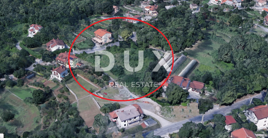 OPATIJA, IČIĆI, POLJANE- građevinsko zemljište 620m2 S GRAĐEVNOM DOZVOLOM i pogledom na more 