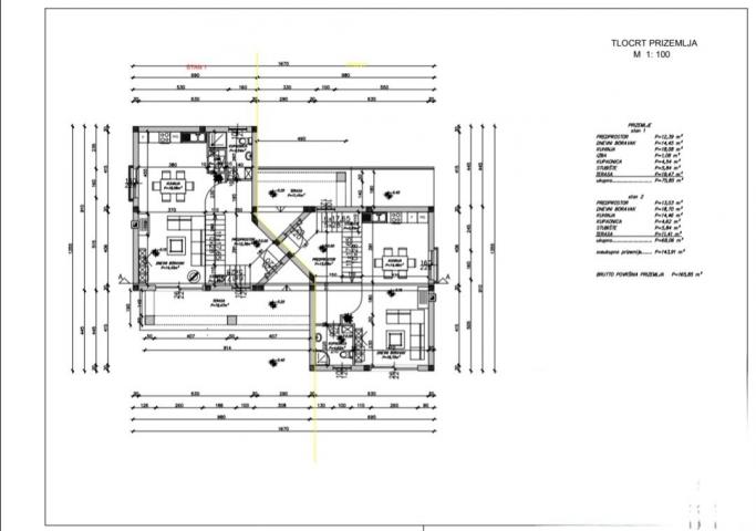 MUČIĆI - TROETAŽNI STAN 213 m2 sa okućnicom 859 m2