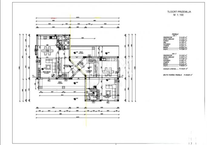 MUČIĆI- TROETAŽNI STAN 212 m2 sa okućnicom 711 m2