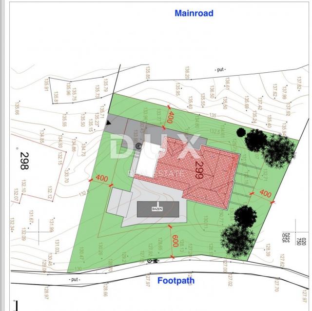 OPATIJA, LOVRAN, IKA- villa 220m2 s panoramskim pogledom na more i bazenom + uređena okućnica 1009m2