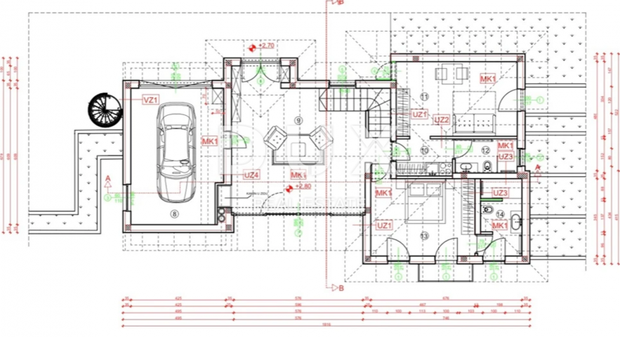 OPATIJA, LOVRAN, IKA- villa 220m2 s panoramskim pogledom na more i bazenom + uređena okućnica 1009m2