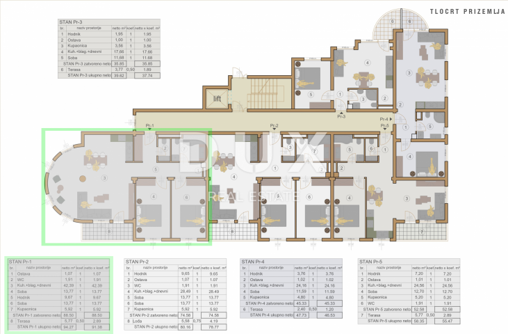 Wohnung Monte Zaro, Pula, 103,60m2