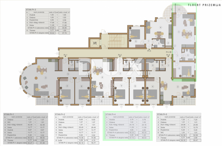 Wohnung Monte Zaro, Pula, 103,60m2