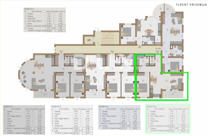 Wohnung Monte Zaro, Pula, 103,60m2