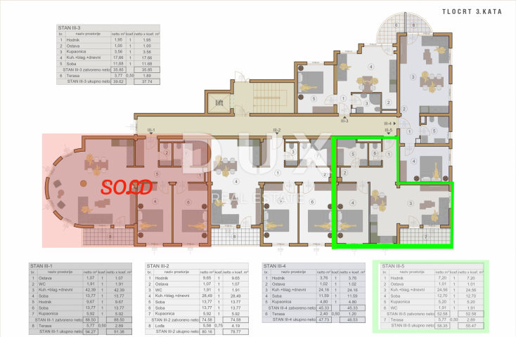 ISTRIEN, PULA - 1BR+DB-Wohnung im 3. Stock eines neuen Gebäudes