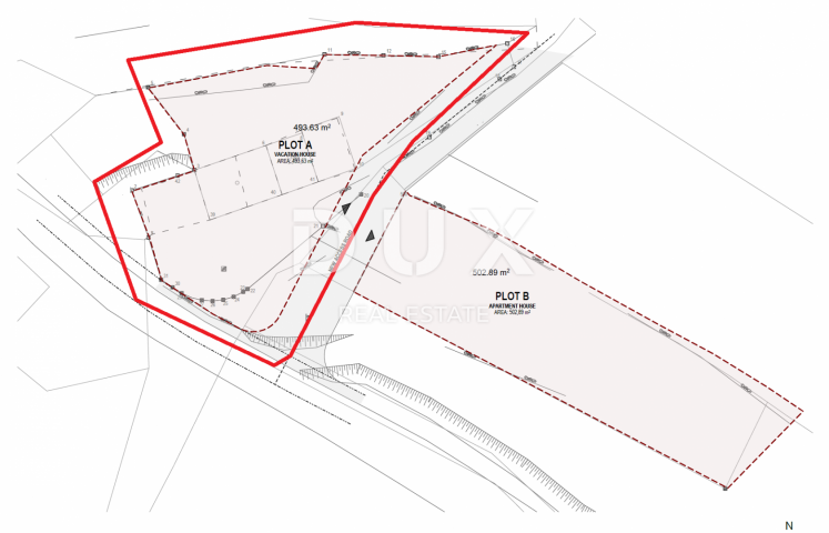 Grundstück Raša, 1.150m2