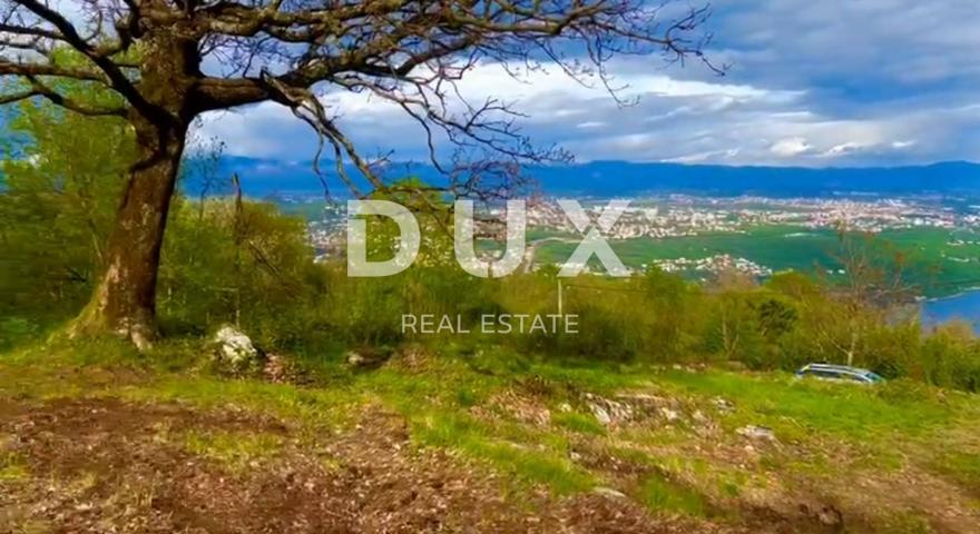 OPATIJA. BREGI- zemljište 1340m2 S GRAĐEVNOM DOZVOLOM!!! i s panoramskim pogledom na more za obitelj