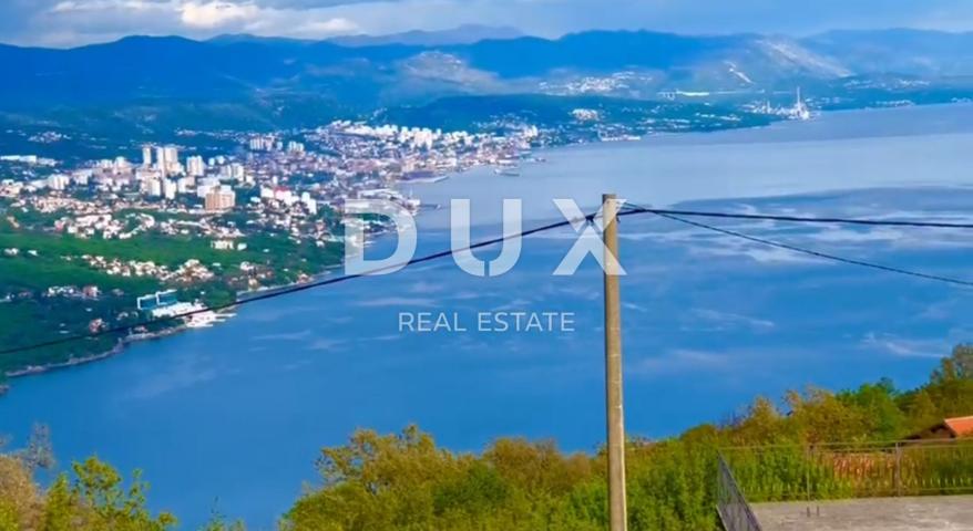 OPATIJA. BREGI- zemljište 1340m2 S GRAĐEVNOM DOZVOLOM!!! i s panoramskim pogledom na more za obitelj