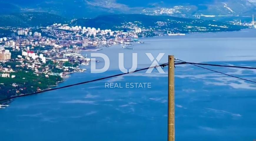 OPATIJA. BREGI- zemljište 1340m2 S GRAĐEVNOM DOZVOLOM!!! i s panoramskim pogledom na more za obitelj