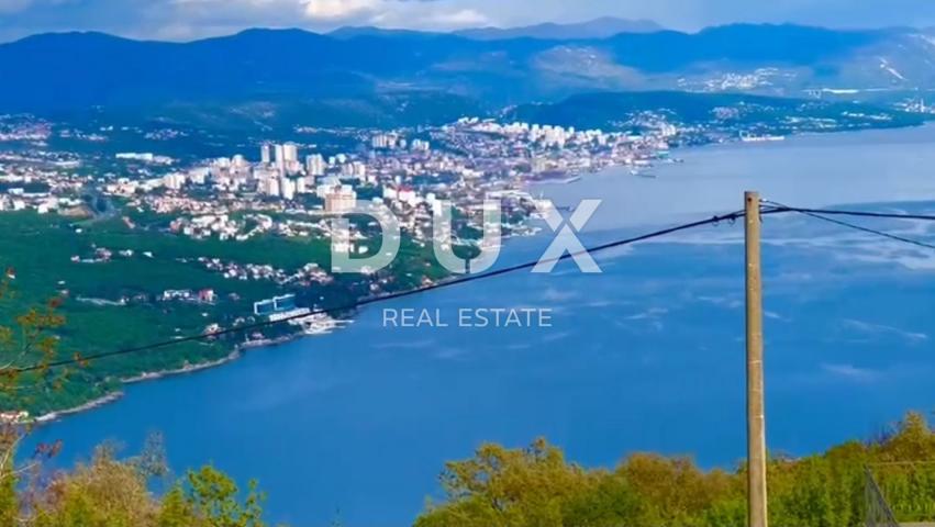 OPATIJA. BREGI- zemljište 1340m2 S GRAĐEVNOM DOZVOLOM!!! i s panoramskim pogledom na more za obitelj