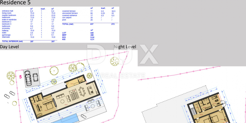 OPATIJA, MIHOTIĆI - građevinsko zemljište s idejnim planom za 7 ekskluzivnih villa s bazenom!!! PRIL