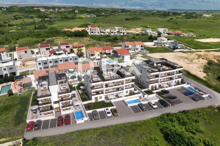 DALMATIA, PRIVLAKA New construction on the ground floor with a garden!