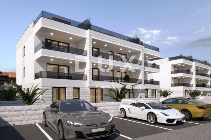 DALMATIA, PRIVLAKA New construction on the ground floor with a garden!