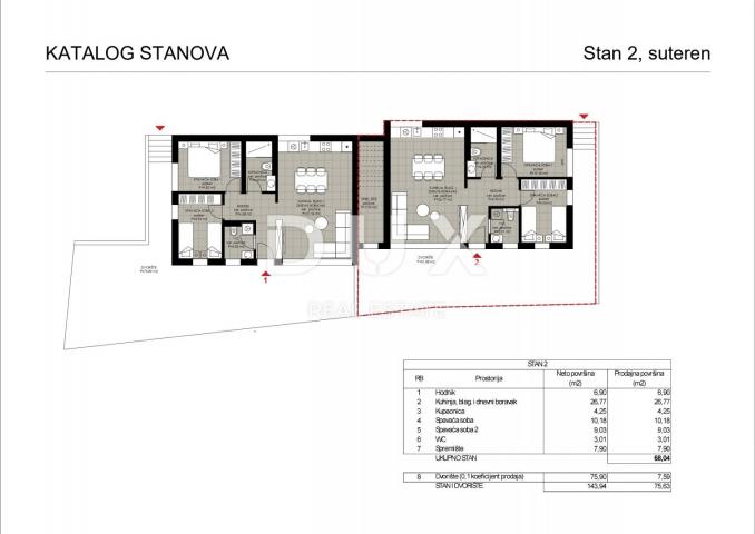 ZADAR, RTINA - Apartment with garden under construction near the sea S2