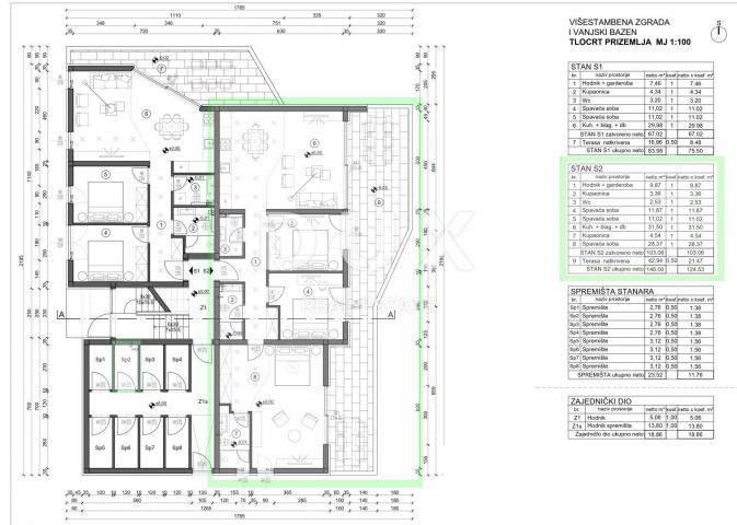 Wohnung Ližnjan, 128,91m2