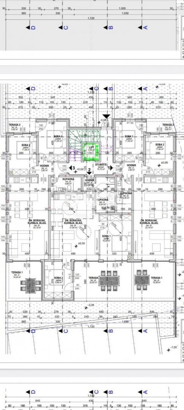 Wohnung Povljana, 85,18m2