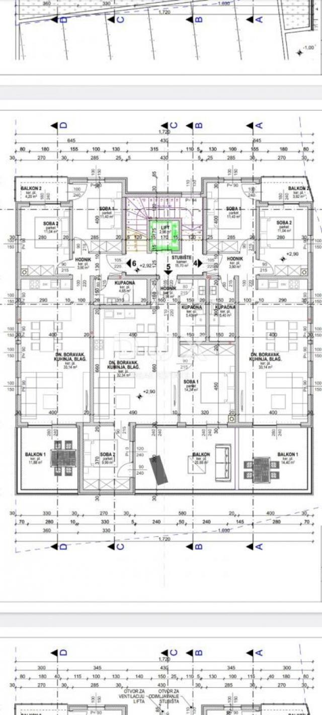 Wohnung Povljana, 85,18m2