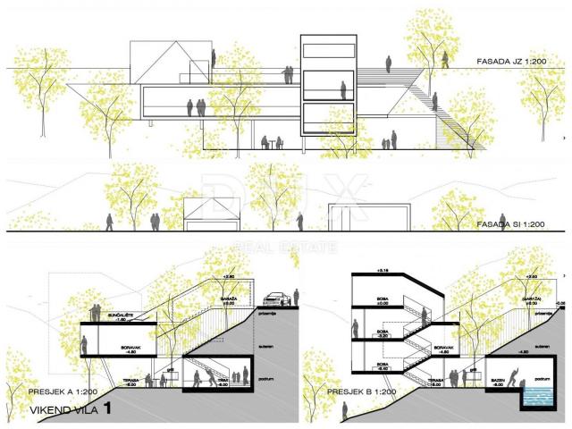 GORSKI KOTAR, FUŽINE – einzigartiges Projekt im Herzen von Gorski kotar, Baugrundstück 1197 m2 mit P