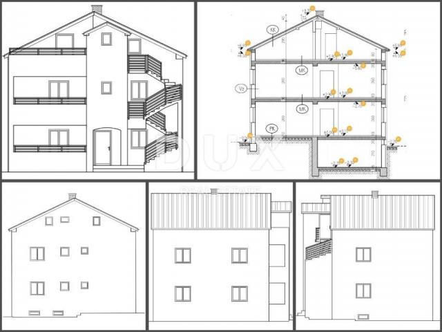 RIJEKA, VIŠKOVO - samostojeća kuća novogradnja sa 3 stana + konoba + okućnica! PRILIKA!