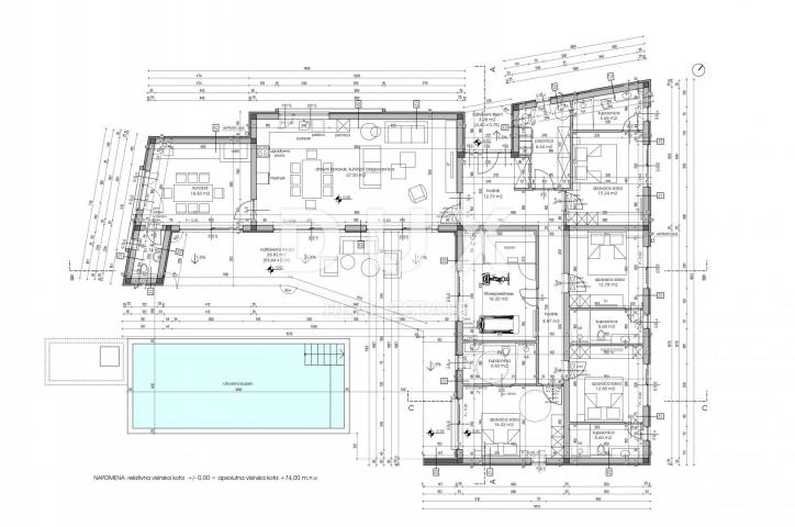 ISTRA, PULA - Projekt nove moderne prizemnice