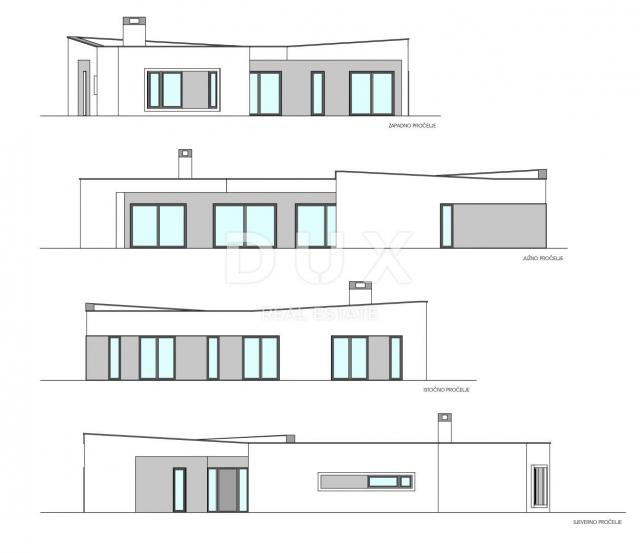 ISTRA, PULA - Projekt nove moderne prizemnice