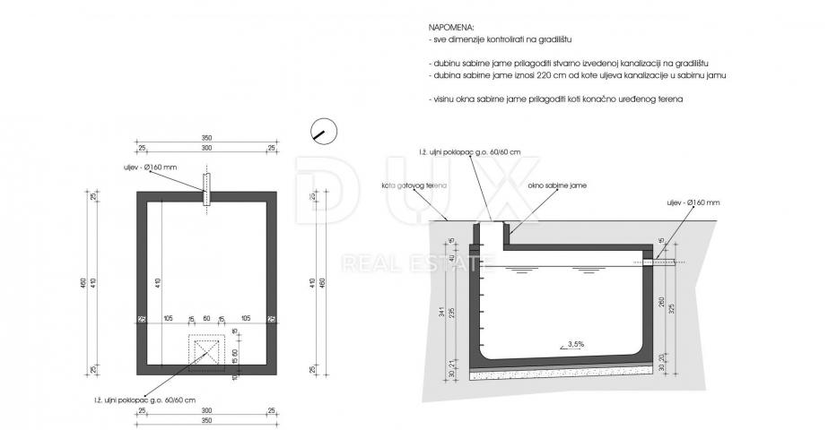 ISTRA, PULA - Projekt nove moderne prizemnice