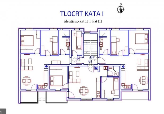 Apartment Monvidal, Pula, 55,83m2