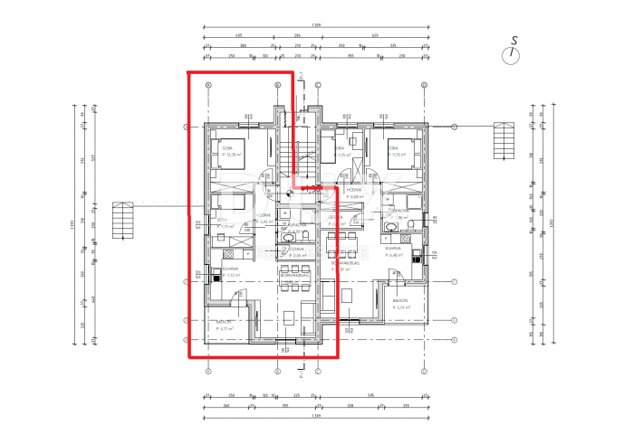 Wohnung Srdoči, Rijeka, 60m2