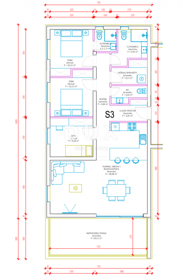 Wohnung Sukošan, 153,09m2