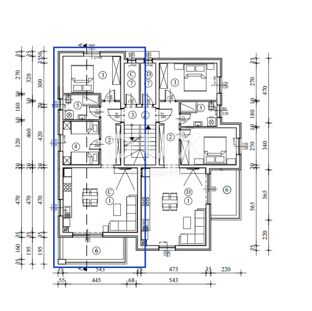 Apartment Umag, 64m2