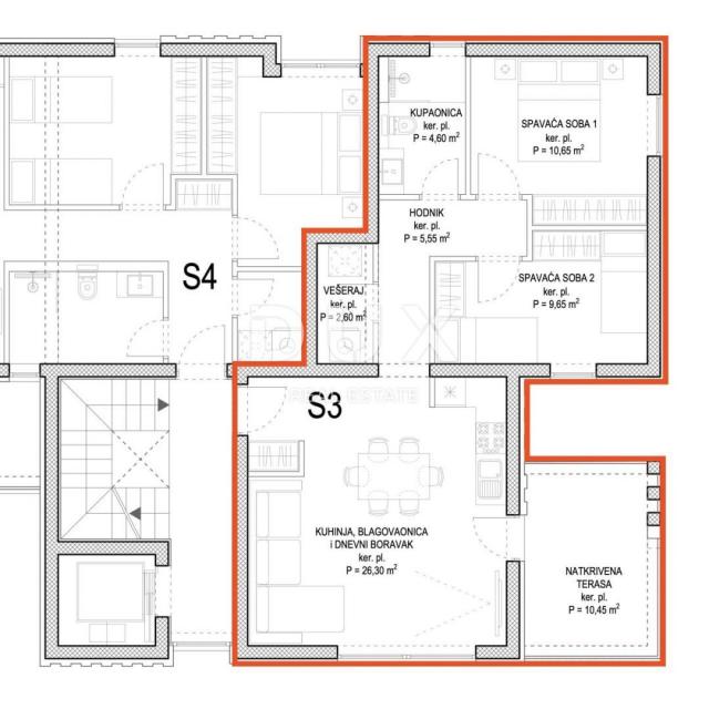 ZADAR, DIKLOVAC - Wohnung 350 m vom Meer entfernt, S3