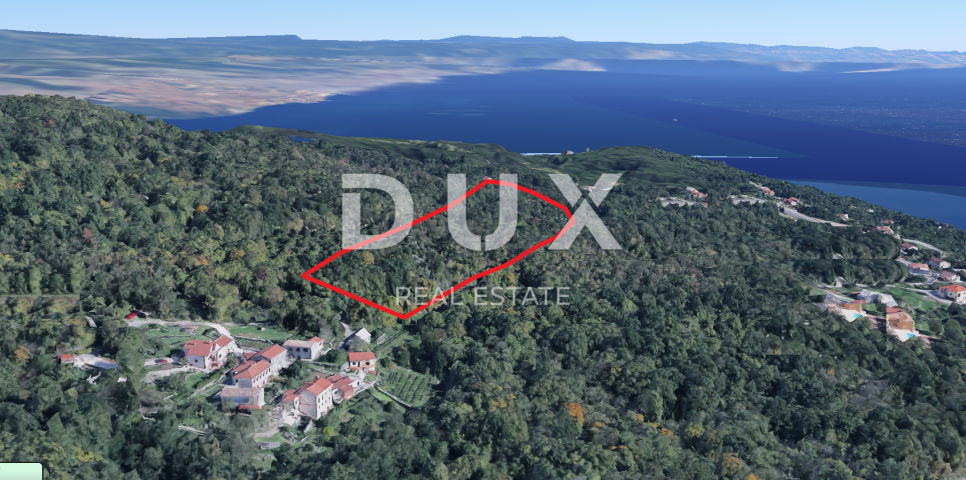 OPATIJA, VEPRINAC – Baugrundstück 2000m2 mit Meerblick für ein Einfamilienhaus/Villa/Appartements/Ha