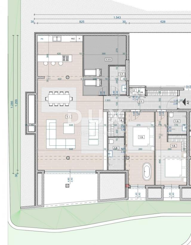 OPATIJA, CENTAR - stan prizemlje 147m2 pogledom na more- A1