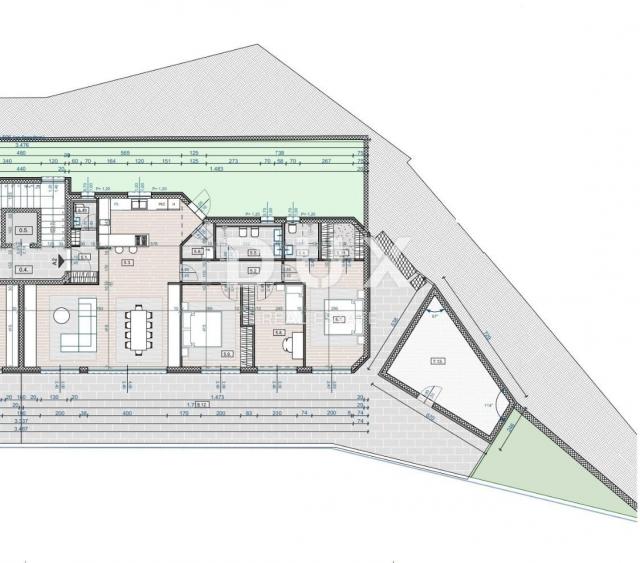 OPATIJA, ZENTRUM - Hochparterrewohnung 212m2 mit Panoramablick auf das Meer A2