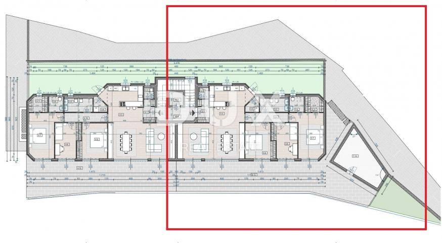 OPATIJA, ZENTRUM - Hochparterrewohnung 212m2 mit Panoramablick auf das Meer A2