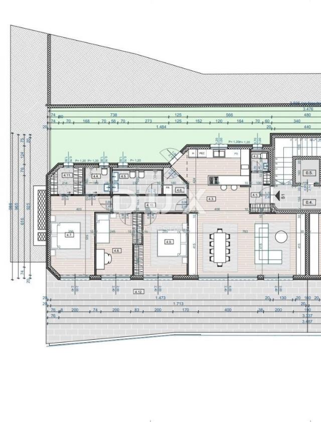 OPATIJA, CENTAR - stan visoko prizemlje 185m2 s panoramskim pogledom na more S1