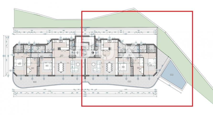 OPATIJA, CENTAR- stan 1. kat 190m2 s panoramskim pogledom na more i bazenom A4