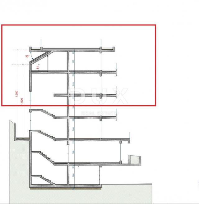 OPATIJA, CENTAR- dvoetažni penthouse 543m2 s panoramskim pogledom na more i krovnom terasom S2