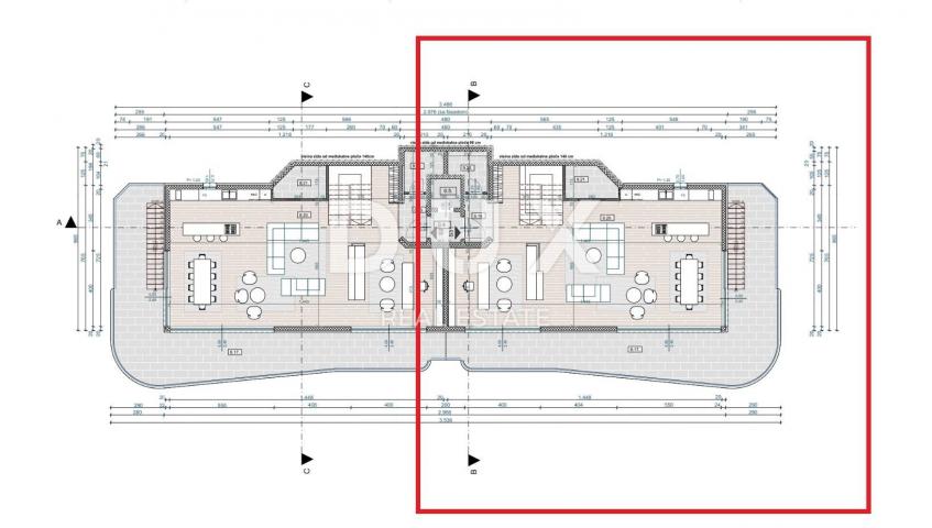 OPATIJA, ZENTRUM - zweistöckiges Penthouse 4333m2 mit Panoramablick auf das Meer und Dachterrasse S2