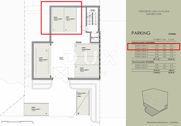 COSTABELLA, BIVIO, KANTRIDA – exklusive Wohnung 101,87 m2 im Erdgeschoss, 100 m vom Meer entfernt, s