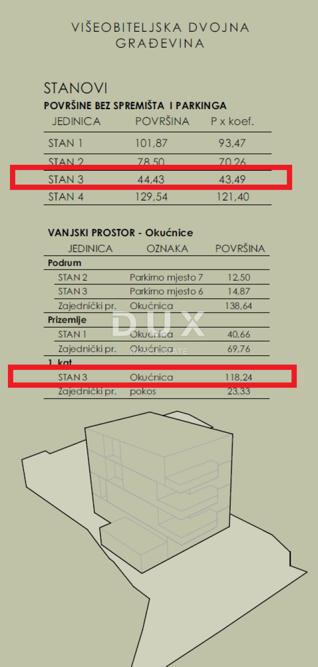 COSTABELLA, BIVIO, KANTRIDA - eksluzivan stan 43, 44m2, 1. kat, 100m od mora, prekrasan pogled + oku