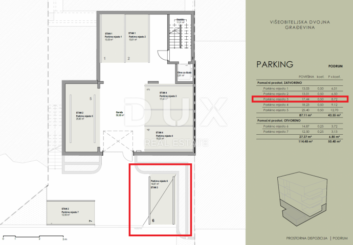 COSTABELLA, BIVIO, KANTRIDA - eksluzivan stan 43, 44m2, 1. kat, 100m od mora, prekrasan pogled + oku