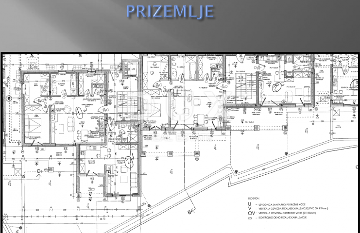 OPATIJA, JUŠIĆI - land 1330m2 with the construction of a building of 1250m2 with sea view started